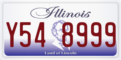 IL license plate Y548999