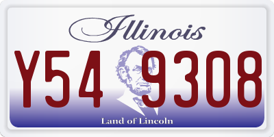 IL license plate Y549308