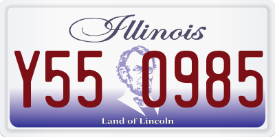 IL license plate Y550985