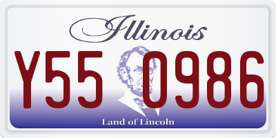 IL license plate Y550986