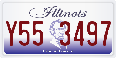 IL license plate Y553497