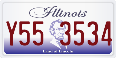 IL license plate Y553534