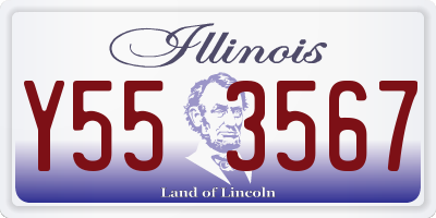 IL license plate Y553567