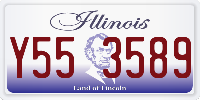 IL license plate Y553589