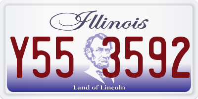 IL license plate Y553592