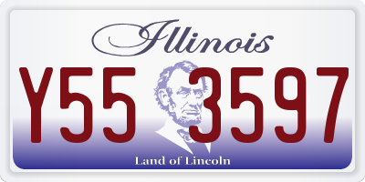 IL license plate Y553597