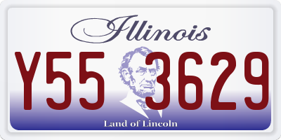 IL license plate Y553629