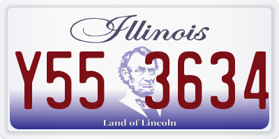 IL license plate Y553634