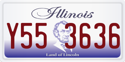 IL license plate Y553636