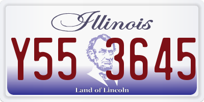 IL license plate Y553645