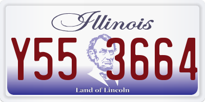 IL license plate Y553664