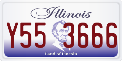IL license plate Y553666