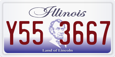 IL license plate Y553667