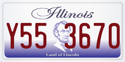 IL license plate Y553670