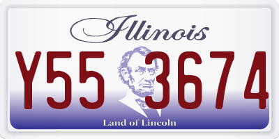 IL license plate Y553674
