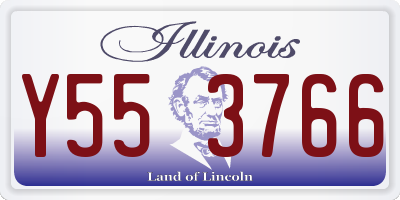 IL license plate Y553766