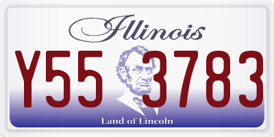 IL license plate Y553783