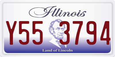 IL license plate Y553794
