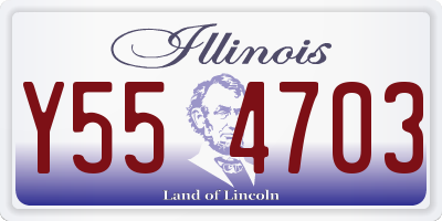 IL license plate Y554703
