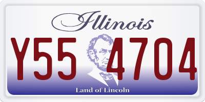 IL license plate Y554704