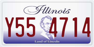 IL license plate Y554714