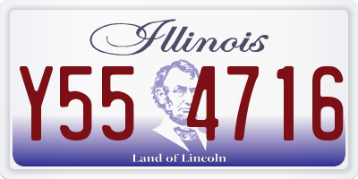 IL license plate Y554716