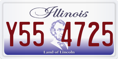 IL license plate Y554725