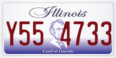 IL license plate Y554733