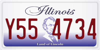 IL license plate Y554734
