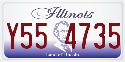 IL license plate Y554735