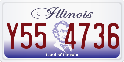 IL license plate Y554736