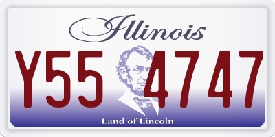 IL license plate Y554747