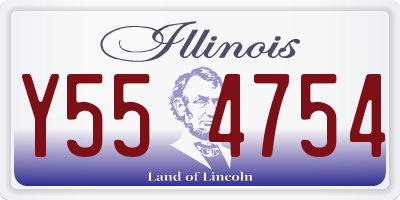 IL license plate Y554754