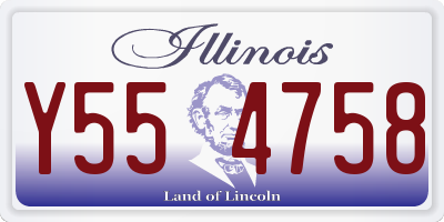 IL license plate Y554758