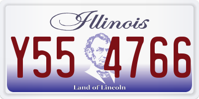 IL license plate Y554766
