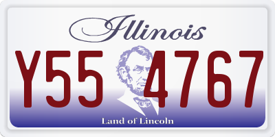 IL license plate Y554767