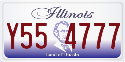 IL license plate Y554777
