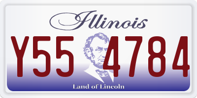 IL license plate Y554784