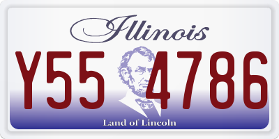 IL license plate Y554786