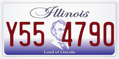 IL license plate Y554790