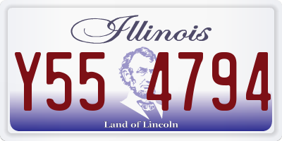 IL license plate Y554794