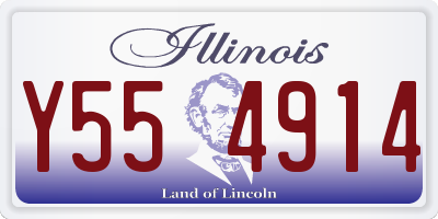 IL license plate Y554914