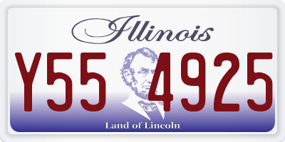 IL license plate Y554925