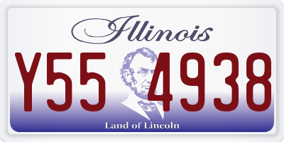 IL license plate Y554938