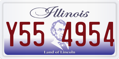 IL license plate Y554954