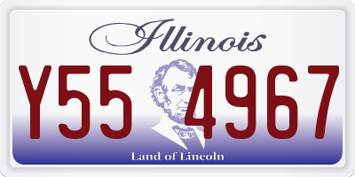 IL license plate Y554967