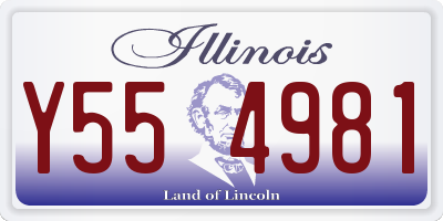 IL license plate Y554981
