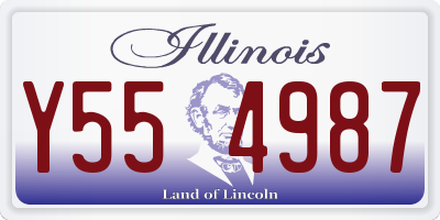 IL license plate Y554987