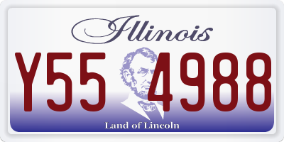 IL license plate Y554988