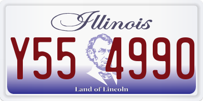 IL license plate Y554990